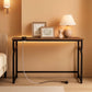 Sofa Console Table Integrated Charging Station Brown