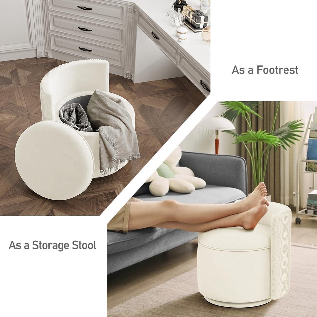 Extraordinary Velvet 360 Degree Swivel Vanity Chair