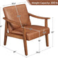 Lux PU Leather Contemporary Accent Chair LightBrown
