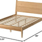 Queen Panel Bed Handcrafted Scandinavian Oak Finish