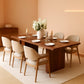78Inch Walnut Rectangular Dining Table Waterproof Finish