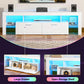 63 Inch White TV Stand With Premium LED Illumination