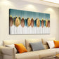Colorful Leaves Canvas Wall Art 20x40 Inches Abstract