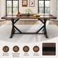 71 Inch Farmhouse Dining Table Waterproof Table top