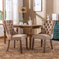 Khaki Velvet Dining Chairs Set Of 4 With Tufted Upholstery