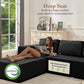 106 Inch Modular Sectional Sofa Black Contemporary-4