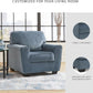 Modern Upholstered Accent Chair In Blue For Living Room