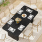 71 Industrial Dining Table Black Metal Platform