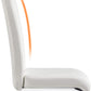 Set Of 2 High Back Faux Leather Dining Chairs White
