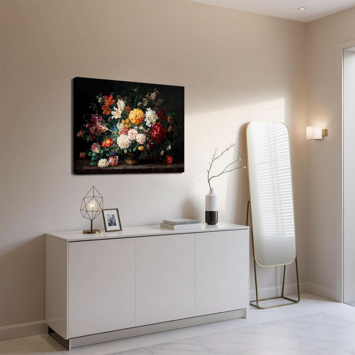 Canvas Wall Art 24x36 Colorful Floral Masterpiece Edition