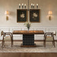 Rectangular Dining Tables 63 Inches Walnut Pedestal