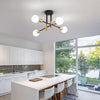 Black Gold Sputnik Chandelier Ceiling Light Modern-1