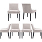 Corduroy Upholstered Dining Chairs With Wood Legs Set Of 6