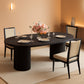 Black Modern Farmhouse Extendable Round Dining Table