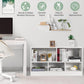 White 44 Inches Multifunctional Engineered Cube Bookcase