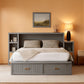 Spacious Murphy Bed With Generous Night stands Grey