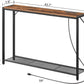 Sofa Console Table 43Inch USBPorts Ultra Durable Matte Finish