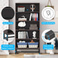 Tall Bookcase And Bookshelf 70.8 Inch Sandalwood Shelving-3