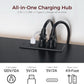 Black Floating TV Stand With Integrated Power Outlet USB