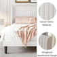 Velvet Upholstered Full Bed Frame With Wingback Headboard