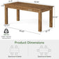 63 Realwood Farmhouse Rectangular Dining Table Espresso