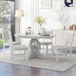 Round Solid Wood Dining Table Set Four-0