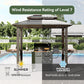 Aluminum Grill Gazebo 8x5ft With Polycarbonate Roof