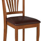 Avon Dining Chairs Set Of 2 Saddle Brown Faux Leather Upholstered Wood