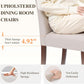 Beige Upholstered Parsons Dining Chairs Hardwood Legs