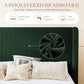 Queen Size Corduroy Upholstered Dark Green Bed Frame