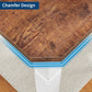 Dining Table Seventy Nine Inch White Brown Farmhouse