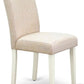 Light Beige Linen Upholstered Dining Chairs Set Of 2