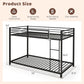 Metal Bunk Bed Twin Over Twin With Safety Guard Rails