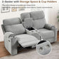 Light Grey Power Recliner Contemporary Sofa Collection