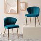 Teal Dining Chairs With Ergonomic Backrest Pro Set Of 2