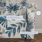 Wingback Upholstered Accent Chair Green Floral