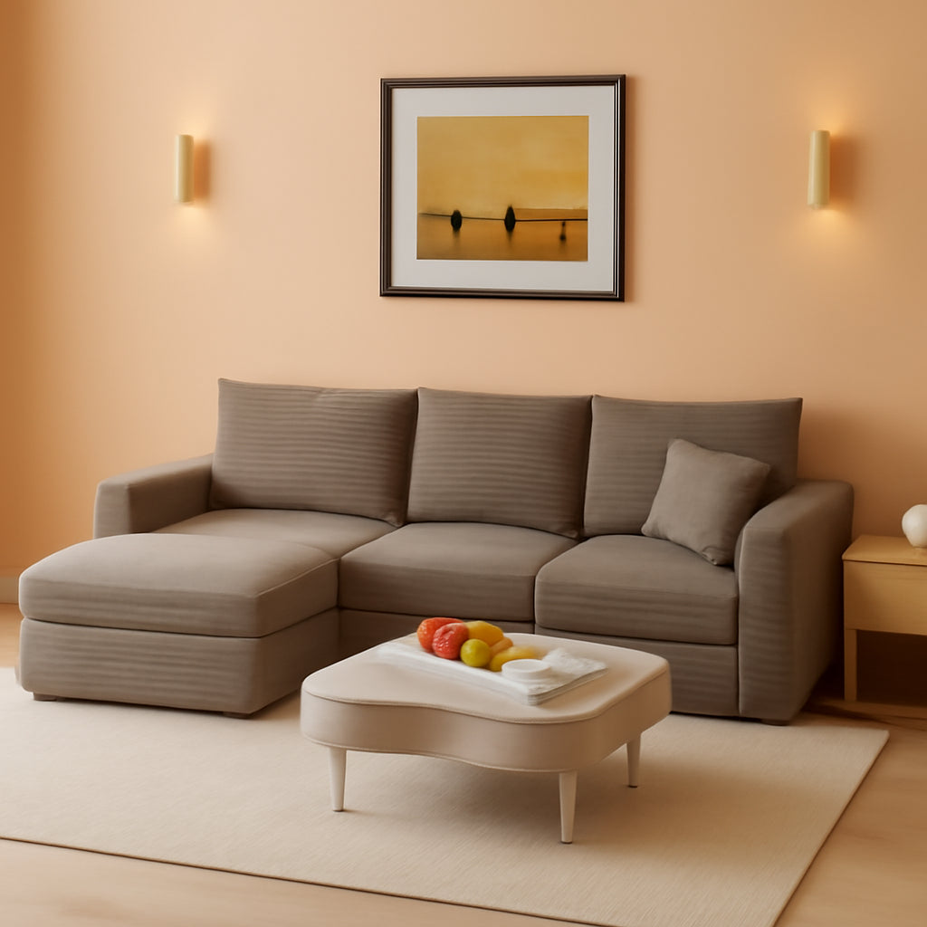 95-Inch Modular Sectional Sofa Sleeper Upholstered