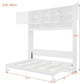 Queen Murphy Bed With Bright White Storage Cabinets