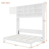 Queen Murphy Bed With Bright White Storage Cabinets