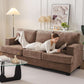 85 Inch L Shaped Couch Armrest Organizer Movable Ottoman-4