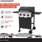 Three-Burner Propane Grill 30000 BTU Folding Tables