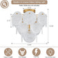 Gold 4 Light Crystal Glass Flush Mount Ceiling Light