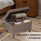 Chocolate Brown Contemporary Storage Ottoman With Lid