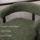 Green Leather Upholstered Dining Chairs Curved Back