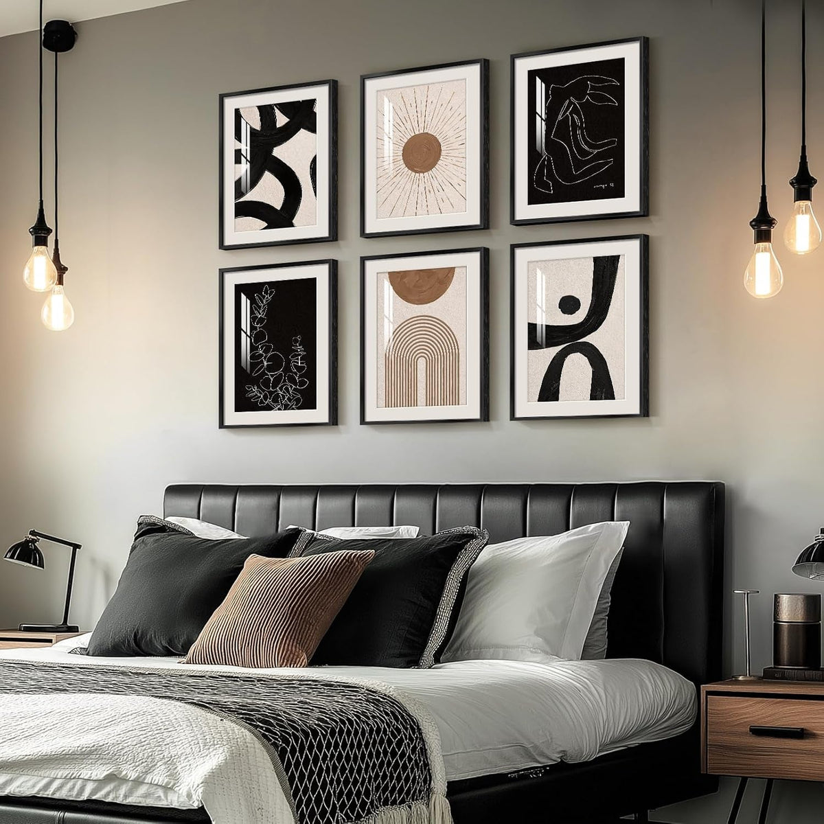 Sturdy Framed Boho Wall Art 11x14 Black White Inches