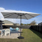 10x10 Patio Umbrella White Outdoor Weatherproof Durable