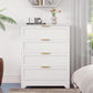 White Lofty Hardwood Dresser With Generous Drawers