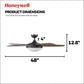 Carmel 48 Inch Bronze Contemporary Ceiling Fan