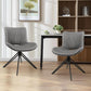 Grey Upholstered 360 Swivel Dining Chairs TwinPack