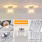 Semi Flush Crystal Chandelier Silver Ceiling Light
